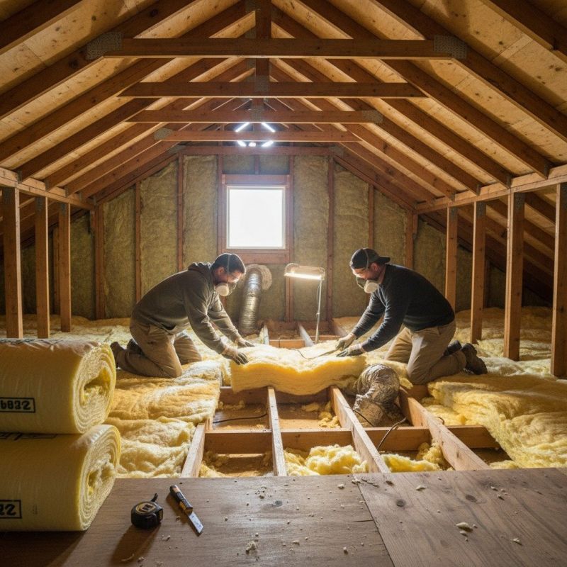Attic Insulation Installation
